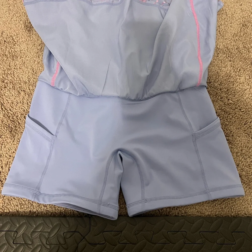Crowned Athletics Periwinkle and Pink Magical Castle Patterned Skirt XS - Picture 5 of 5